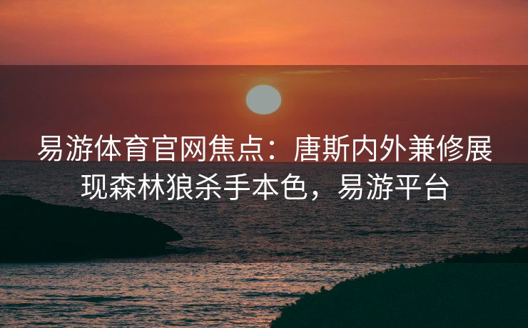 易游体育官网焦点：唐斯内外兼修展现森林狼杀手本色，易游平台  第2张